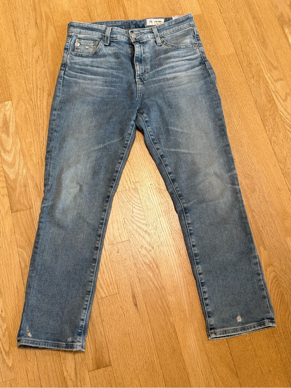 AG Women's Light Blue Slim Fit Jeans